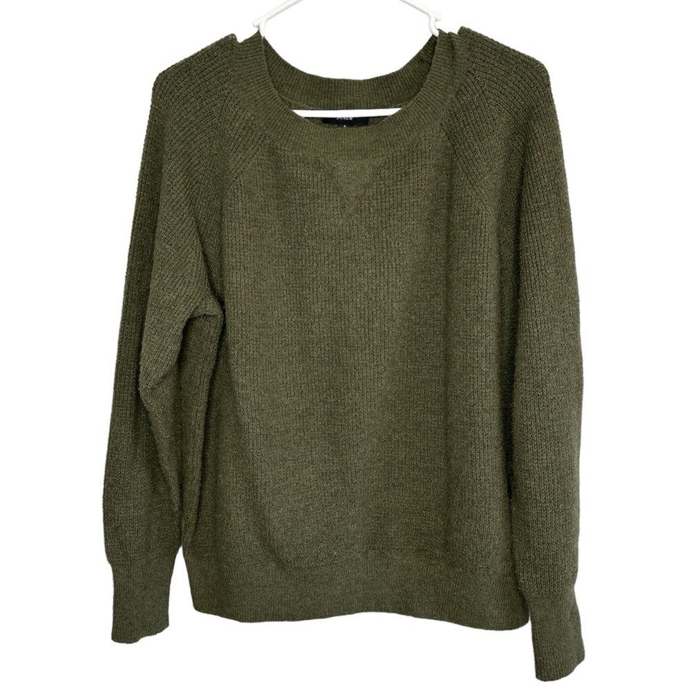J. CREW Merino Wool Blend Green Sweater